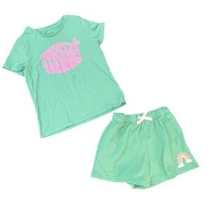 “Positive Thoughts” Green Shirt and Matching Shorts